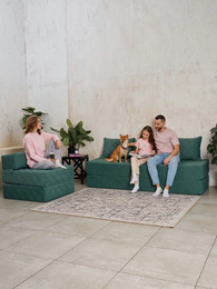 Диван-кровать бескаркасный Devison Ultra Comfort Зеленый 70/140х200 см