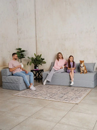 Диван-кровать бескаркасный Devison Ultra Comfort Светло-Серый 70/140х200 см