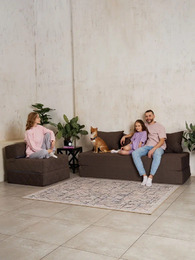 Диван-кровать бескаркасный Devison Ultra Comfort Коричневый 70/140х200 см