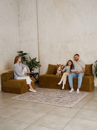 Диван-кровать бескаркасный Devison Ultra Comfort Горчичный велюр 70/140х200 см